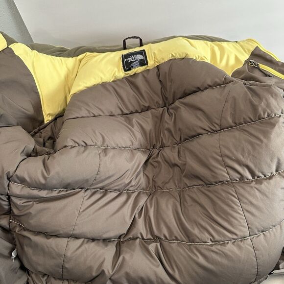 North Face Womens Small Yellow Retro Nuptse Jacket Coat 700 Down Vintage Ladies - Picture 12 of 16